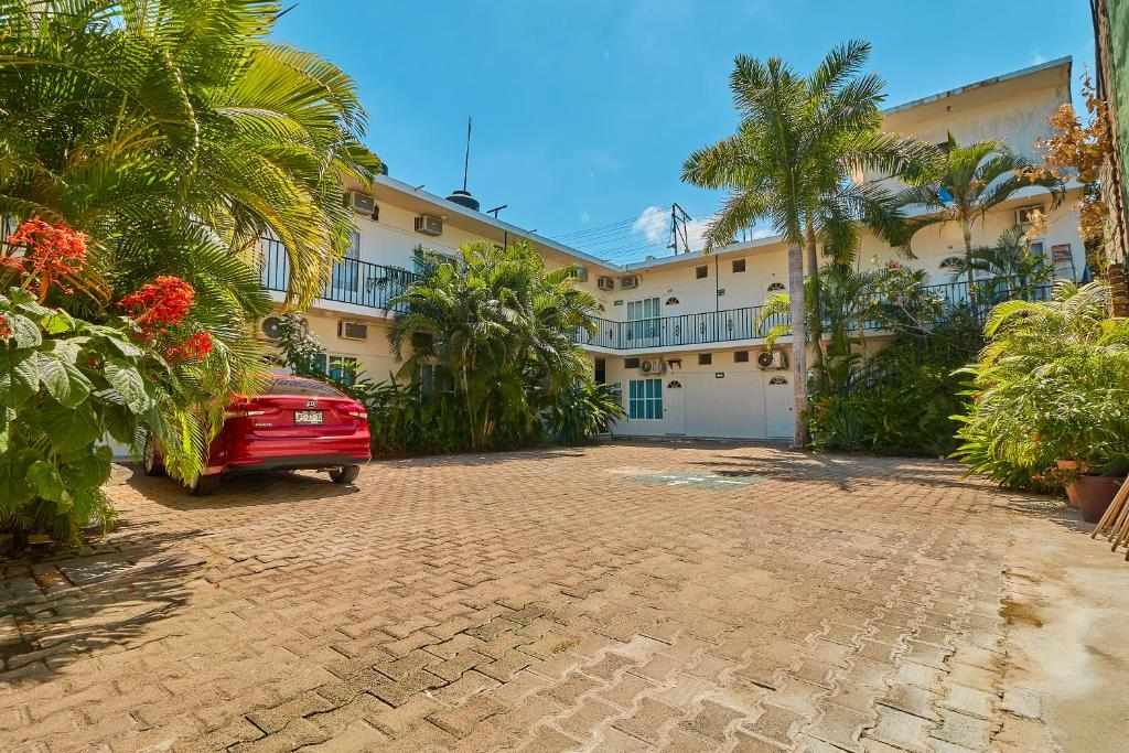 Hotel courtyard